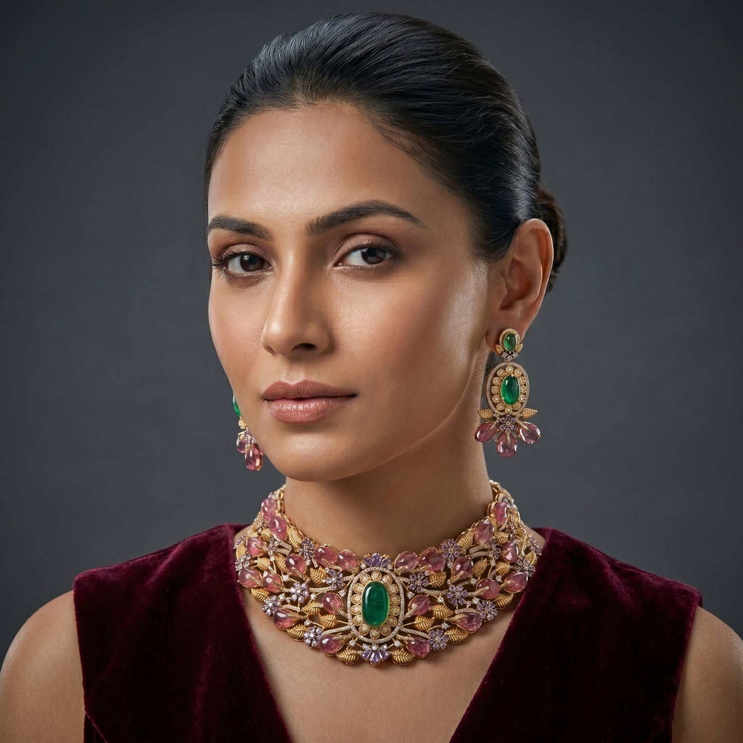Émeraude Royale Statement Choker Set