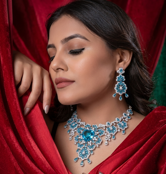Zarqash Turquoise Flora Regal Set
