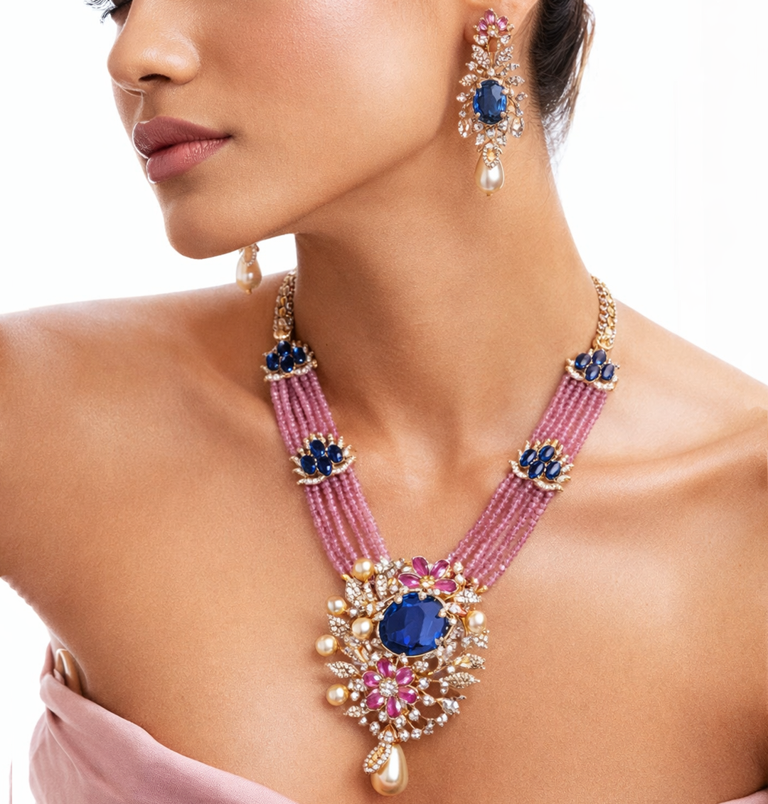 Aurora Petal Elegance Pendant Necklace