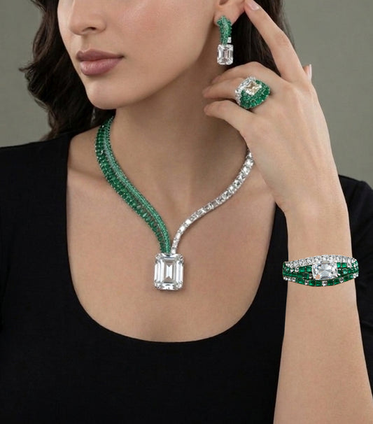 Emerald Cascade Royale Jewelry Set