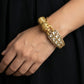 Tiger Head Polki Ruby Gold Bangle