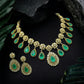 Emerald Garden Polki Fringe Necklace & Earrings Set