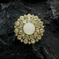 Moonstone Polki Floral Gold Cocktail Ring