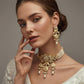 Ivory Pearl & Polki Mandala Choker Set with Earrings