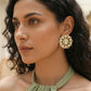 Polki Diamond Floral Gold Stud Earrings