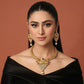 Golden Peacock Antique Polki Choker & Earrings Set