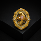 Parrot Jade Polki Antique Gold Ring