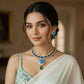 Sapphire Opal Emerald Gold Choker Set