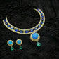 Sapphire Opal Emerald Gold Choker Set