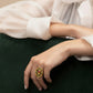 Parrot Meenakari  Emerald Polki Gold Ring