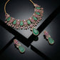 Emerald Pink Sapphire Diamond Torque Set
