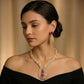 22 C GOLD PLATING Ruby Teardrop Polki Gold Necklace Set