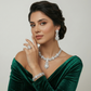 Diamond Crystal Princess Cut Four-Piece Jewellery Set