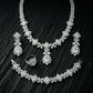 Diamond Crystal Princess Cut Four-Piece Jewellery Set