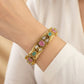 Pink Ruby Turquoise Meenakari Gold Bangle