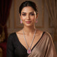 Rose Quartz Emerald-Cut Diamond Tennis Necklace Set