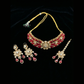 Diamond Floral Choker Bridal Set