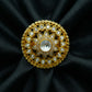 Polki Diamond Dome Floral Gold Ring