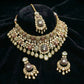 Ruby Emerald Enamel Polki Bridal Gold Necklace Set