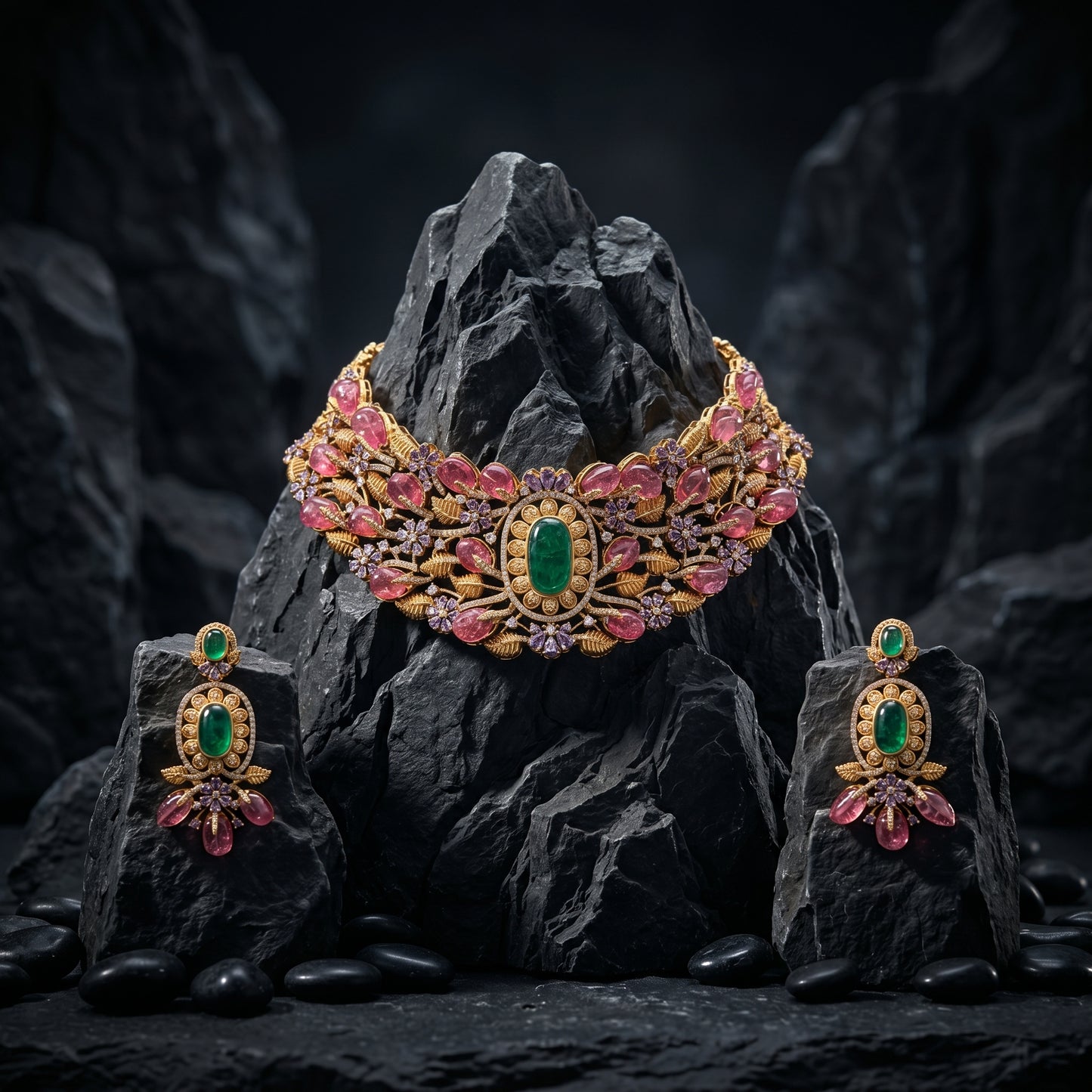 Émeraude Royale Statement Choker Set