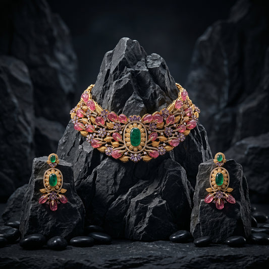 Émeraude Royale Statement Choker Set