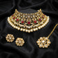Gold plating Pearl & Ruby Jewelry Set