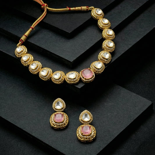 Blush Polki Filigree Regal Set