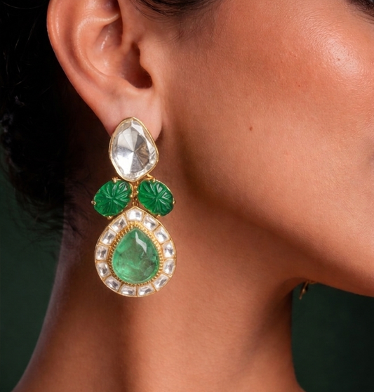 22C Orginal Gold Platting Emerald Royale Heirloom Necklace Set