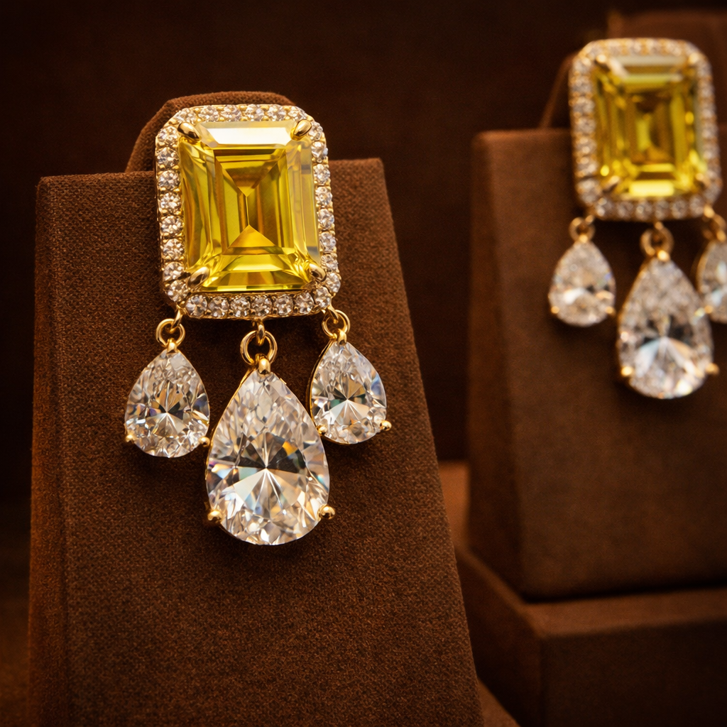 Golden Radiance Champagne Solitaire Set