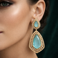 Original Gold Plating Emerald Royale Teardrop Crystal Choker & Earrings Set