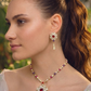 Emerald Majesty Kundan Necklace Set