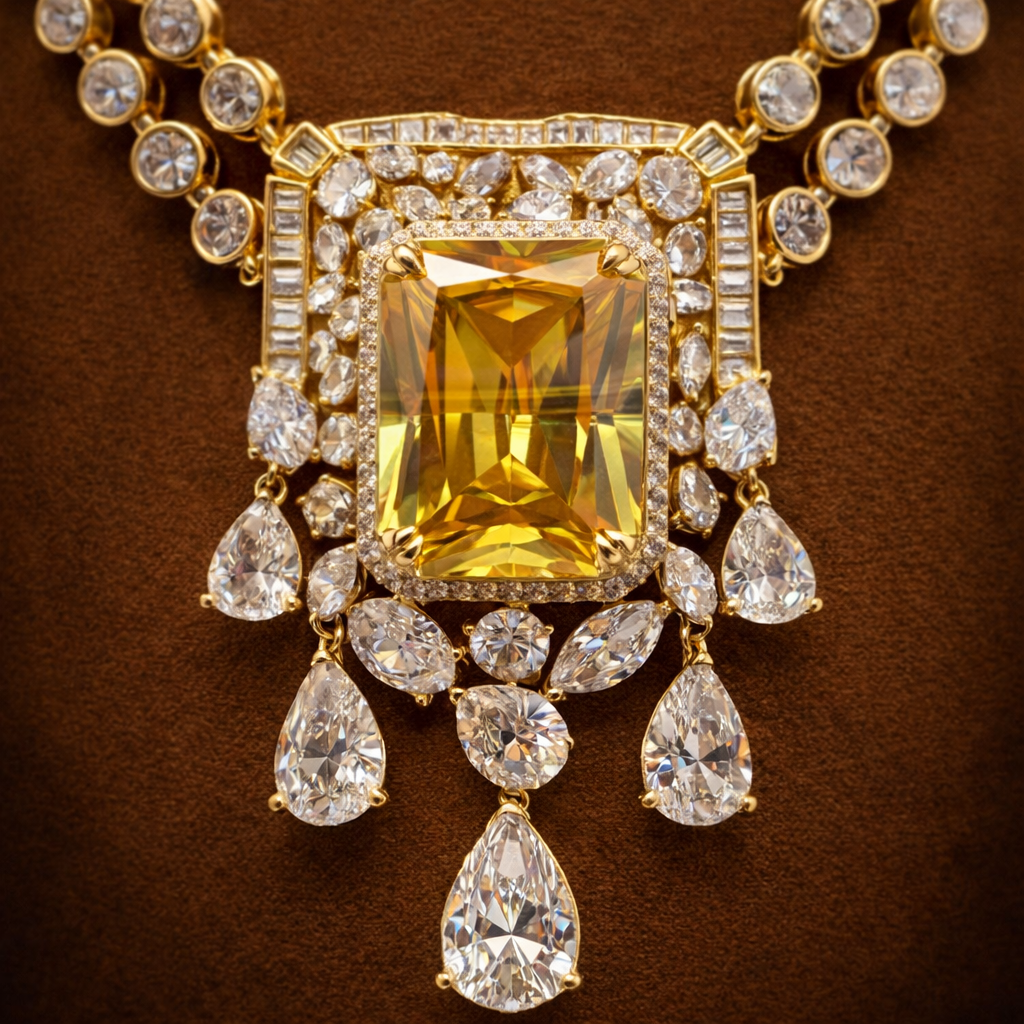 Golden Radiance Champagne Solitaire Set