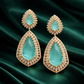 Original Gold Plating Emerald Royale Teardrop Crystal Choker & Earrings Set
