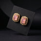 Blush Crystal Polki Halo Statement Earrings