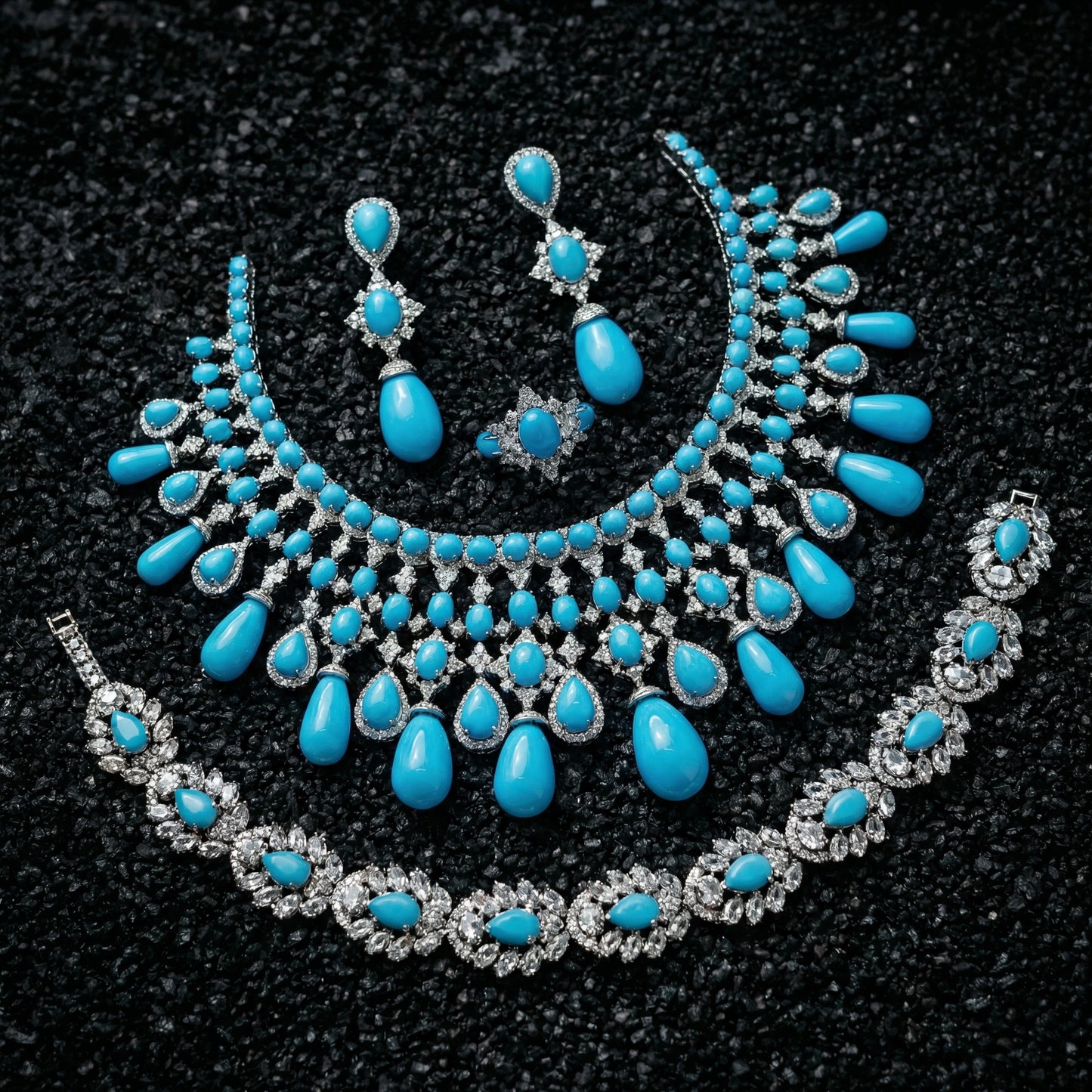 Aegean Turquoise Diamond Parure Collection