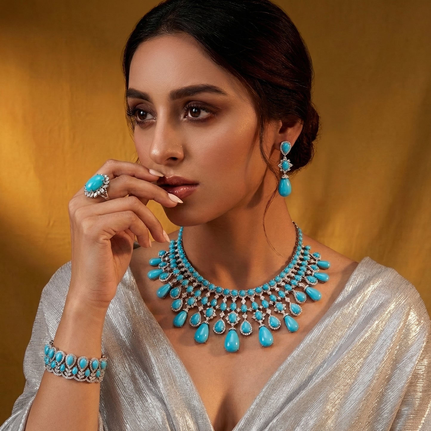 Aegean Turquoise Diamond Parure Collection