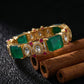 Emerald Ruby Polki Diamond Gold Bangle