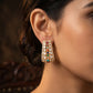 Navratna Polki Tapered Statement Earrings