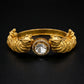 Polki Diamond Lion Repoussé Gold Bracelet