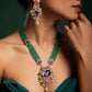 Emerald & Amethyst Multi-Strand Mala