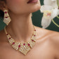 22C Original Gold Platting Zarqash Ruby Prism Bridal Set