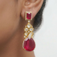 22 C GOLD PLATING Zarqash Sultana Ruby Heritage Set