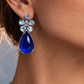 Royal Sapphire Bloom Crystal Necklace & Earrings Set