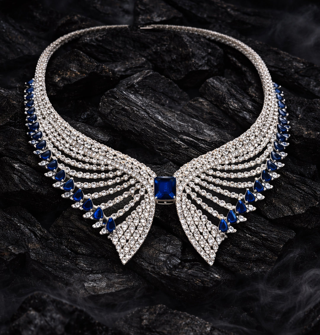 A High-End Cubic Zirconia Set on Silver