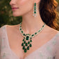 Imperial Emerald Cascade Necklace & Earrings Set