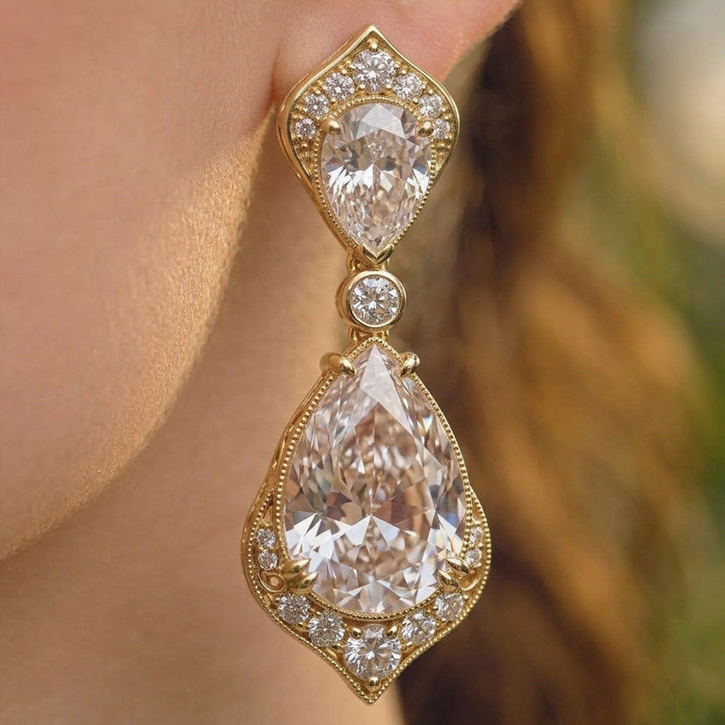 Original 925 Sterling Silver, High End, Platinum Quality Cubic Zirconia Stones