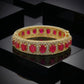 Ruby Oval Diamond Pavé Full-Circuit Gold Bracelet