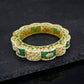 Emerald Meenakari Polki Seed Pearl Gold Bracelet
