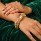 Morganite Polki Diamond Gold Bracelet