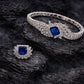 A High-End Cubic Zirconia Set on Silver